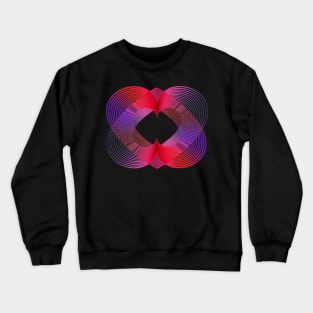 Geometric abstract lineart pink Crewneck Sweatshirt